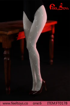 Feeltoys 1/6 moterų kareivis FT017 sexy kojinės ilgas vamzdis tinklelis juoda šilko kojinės 12-colių moterų lėlės sandėlyje