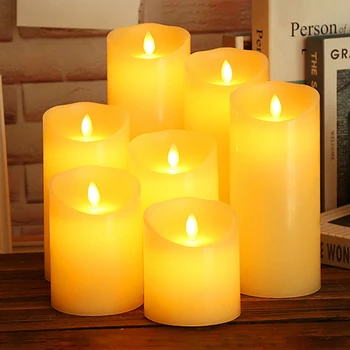 Flameless LED Žvakių Šviesoje Ryškiai Blyksinčios Lemputės baterijomis, Arbata Šviesos su Realiomis Liepsnos Netikrą Žvakė, Vestuvės, Kalėdos,