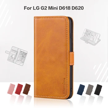 Flip Dangtelis LG G2 Mini D618 D620 Verslo Atveju Odinis Prabanga Su Magnetu Piniginės Atveju LG G2 Mini D618 D620 Telefono Dangtelį