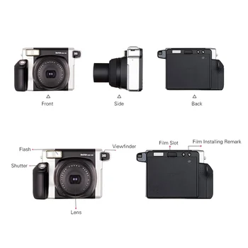 Fujifilm Instax WIDE300 Kino Kamera, Momentiniai Kino Platus Vaizdas Formatu Baterijos Riešo Dirželis + 20 Lapų filmų Kalėdų Dovana