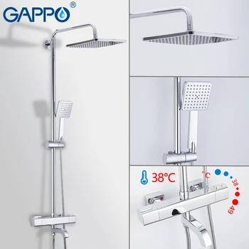 GAPPO Dušo Sistemos, vonios kambarys termostatiniai dušo maišytuvas vonios dušo maišytuvas bakstelėkite nustatyti krioklys vonia, maišytuvas, lietaus dušo galva