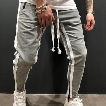 GYMOHYEAH Mados Naujų Streetwear Sweatpants Vyrų Priežastinis Sportinės Kelnės Juoda Balta Madinga vyriški Hip-Hop Sweatpants Kelnės