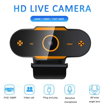 HD 1080P Kamera Mini Kompiuteris PC WebCamera su Mic Automatinį Fokusavimą, Kameros Live Transliacijos Vaizdo skambučius Konferencijos Darbą