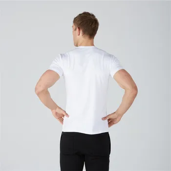 HETUAF Populiarus logotipą, raumenų fitneso broliai visi-medvilnės trumpomis rankovėmis T-shirt kvėpuojantis vyriški laisvalaikio fitneso drabužius
