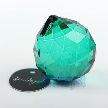 HIERKYST 20mm Skylę Green Crystal Ball Suncatcher Prizmės Karolius, Šviestuvai Dalys, Lempos Vaivorykštės Kabo Lašo 10 vnt. #2048-8D