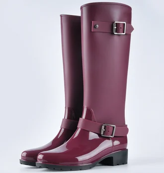 HUANQIU Pavasario žieminiai batai, prekės dizainas vidurio blauzdos batai studentų zip lietaus batai preppy batus moteris sagtis gumos rainboots ZLL345