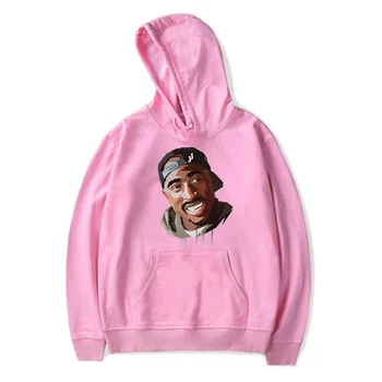 Harajuku Hoodies Tupac 2Pac Vyrų Hoodies Moterų Streetwear Juokinga Hoodies Hip-Hop Drabužius Mergaitėms Žiemos Palaidinukė Megztinis