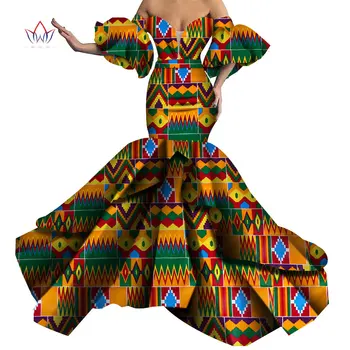 Heidi bazin Riche Afrikos Spausdinti Seksualus Vakarą Ilgio Suknelės Dashiki Afrikos Suknelės Moterims Afrikos Drabužius Stebėjimo Suknelės WY5613