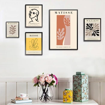 Henri Matisse ' Retro Menas, Plakatų Ir Grafikos Anotacija Augalų Sienos Meno Tapybos Drobės Nuotraukų Kambarį Unikalus Namų Dekoro
