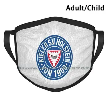 Holstein Kiel Skalbti Daugkartinių Burnos, Veido Kaukė Su Filtrais Vaikų Suaugusiųjų Holstein Kiel Futbolo 