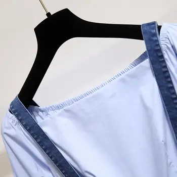 ICHOIX korėjos stiliaus akių suknelę 2 dalių rinkinys moterims vasarą 2 gabalas komplektus atsitiktinis sexy 2 gabalas sijonas nustatyti-line ilgi marškinėliai-suknelė