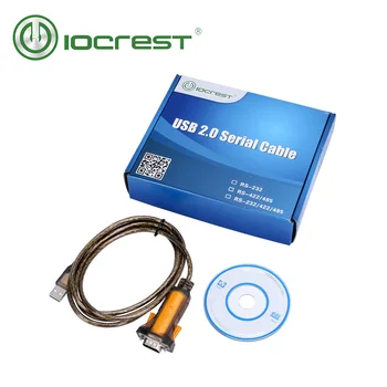 IOCREST 1.5 M USB 2.0 į RS232 DB9 Male Serijos Kabelis FTDI Mikroschema 1 portas Rs232 Akcijų Geltona