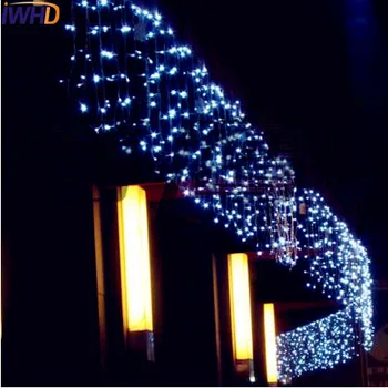IWHD 10X1M Girlianda LED Žiburiai Kalėdų 110/220V Naujųjų Metų Dekoracija LED Pasakų Žibintai Cortina De Led Šviesos Cristmas