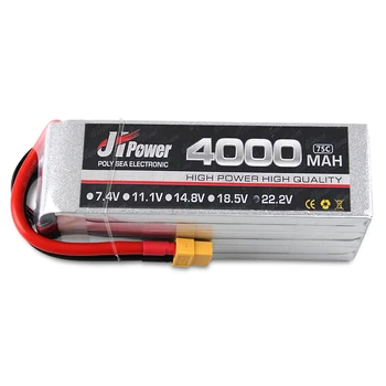 JH Lipo Baterija 4000mAh 75C/225C 2S 7.4 V 3S 11.1 V 4S 14.8 V 5S 18.5 V 6S 22.2 V Aukštas Lygis, Ličio Polimero Baterijų RC Valtis Automobilių