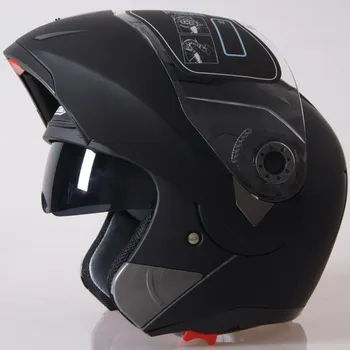 JIEKAI Mens visą veidą Motociklo Šalmas safty Dual Skydelis Dvigubo Objektyvo šalmas Lenktynių Moto lenktynės Motociklai Moto Dviračių Šalmai