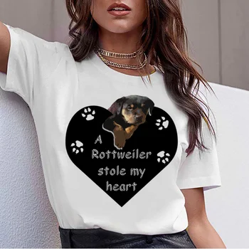 Jautis Terjeras Rottweiler Kawaii Marškinėliai Mielas Whippet Kurtas Marškinėlius Femme Moterims Biglis Pasienio Kolis Malinua Juokinga T-shirt