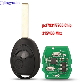 Jingyuqin 315/433 Mhz 2 Mygtukus Nuotolinio Rakto Pakabuku Valdytojas, Bmw Mini Cooper, R50, R53 Atsakiklis Chip PCF7931/7935