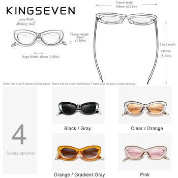 KINGSEVEN 2020 Moterų Akiniai, Prabangos Prekės Akiniai nuo saulės Gradientas Poliarizuota Objektyvas Apvalus Saulės akiniai Drugelis Oculos Feminino