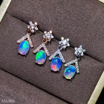KJJEAXCMY boutique papuošalus 925 sterlingas sidabro inkrustacijos gamtos perlas, Opalas moterų prabangūs auskarai paramą nustatymo