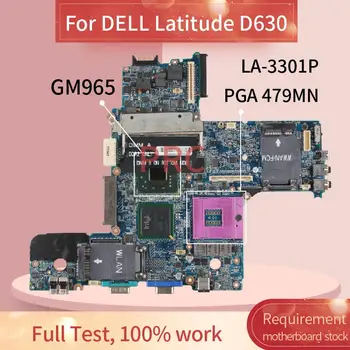 KN-0DT781 0DT781 Už DELL Latitude D630 Nešiojamas plokštė LA-3301P GM965 DDR2 Notebook Mainboard