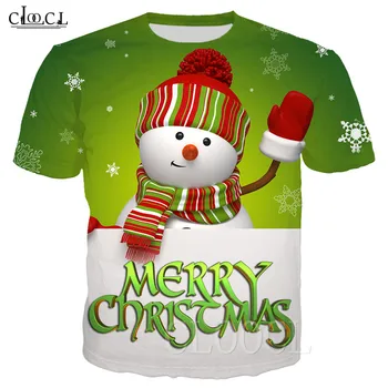Kalėdų Juokinga T Shirts Sniego Santa Claus 3D Spausdinimo Mados Harajuku Vyrų/Moterų Marškinėliai Kalėdų Susagstomi marškinėliai Kalėdos Dovanas