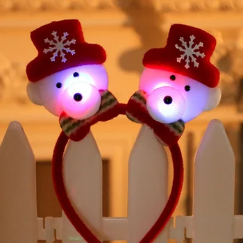 Kalėdų Tema Lankelis LED Mirksintis ekrano užsklandą neaustinių Šviesos Iki Galvos Užsegimas Kalėdų Dovana China Dvivietis Vadovas Stilius