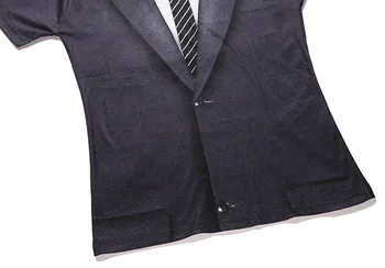 Karšto Naujas Stilius Atsitiktinis Vyrų 3D Marškinėliai trumpomis Rankovėmis tatuiruotė juodas kostiumas Skaitmeninis Spausdinimas Vasaros Viršūnes dydis S-XXXL 5988