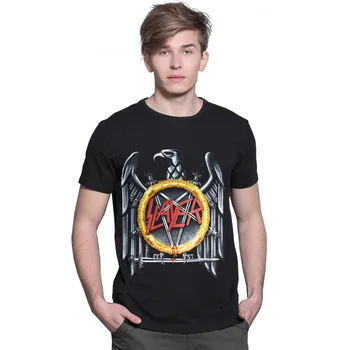 Karšto Pardavimo Roko grupės Slayer vyriški T-shirt Žudiku Greitis Metalo Marškinėliai Vyrams Pankų Drabužių Vasaros marškinėlius Aukštos Kokybės Streetwear