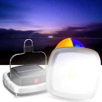 Karšto naujas LED Kempingo Žibintas Saulės USB Įkrovimo Palapinė Lempos Avarinės Šviesos Lauko Pėsčiųjų Sodas