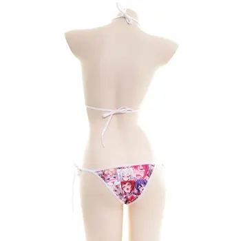 Kawaii Moterų apatinis Trikotažas 2VNT Nustatyti Bra &Panties Nustatyti Bikini Cute Lolita Underwear Cosplay Karšto Fetišas Seksualus apatinis Trikotažas Egzotiškų Drabužių