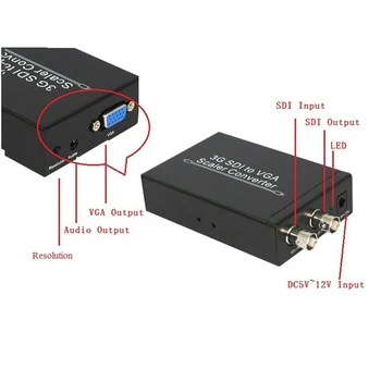 Kaycube SDI VGA Scaler Konverteris Leidžia SD-SDI, HD-SDI Ir 3G-SDI Signalai, kurie turi Būti vienu metu Ekrane VGA /SDI