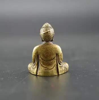 Kinijos gryno žalvario sakyamuni Budos mažas statula