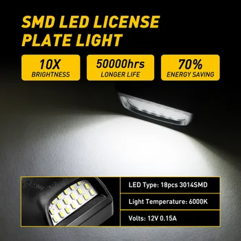 Klaidų LED Licencijos Numerį Šviesos Žibintus, Chevrolet Silverado 1500 2500 3500 3500 Lavina Priemiesčio HD Tahoe Feed