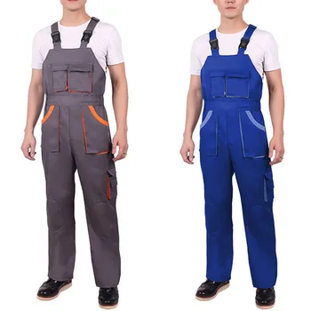 Kombinezonai su antkrūtiniais vyrų darbo kombinezonas apsaugos remontininkas dirželis jumpsuits kelnes darbo uniformas plius dydžio kombinezonas be rankovių