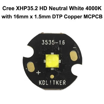Kry XHP35.2 HD C4 5C Neutrali Balta 4000 K CRI90 LED Spinduolis su KDLITKER DTP Vario MCPCB