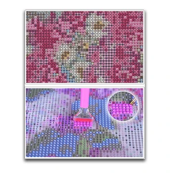 Kvadratiniu diamond mozaika, tapyba diamond siuvinėjimo kryželiu gėlių tulpės - 