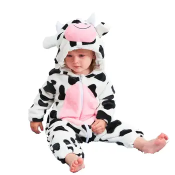 Kūdikiams, Kūdikių onesies berniukas, mergaitė, drabužiai nauji gimęs karvės kostiumu žiemos stich pižama roupas de bebe recem nascido