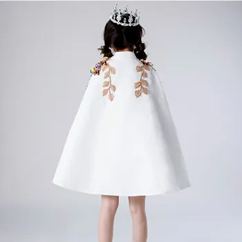 Kūdikio, Vaiko Suknelė 2021 Princesė Dress Mergina Modelis Podiumo Banga Kostiumas Mergaitę Vakarų Stiliaus Balta Priimančiosios Aukštos Kokybės Mergaitės Suknelė