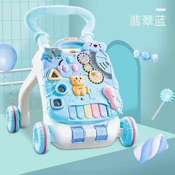 Kūdikio vežimėlis walker žaislas anti-virtimo nuolatinio mokymosi vaikščioti kūdikio vežimėlio, multi-funkcija su muzika