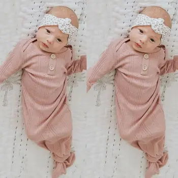 Kūdikiui Baby Girl Berniukas Medvilnės Suvystyti Antklodė Wrap miegmaišis Kūdikiui Footies 0-6M