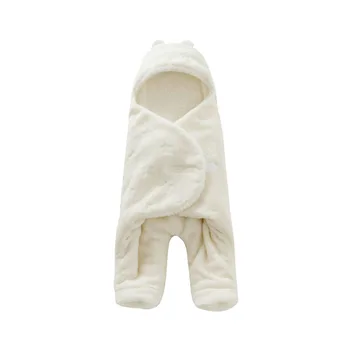 Kūdikių miegmaišis 68*80cm Koralų Vilnos kūdikių suvystyti antklodė Žiemos Footmuff Saco Bebe Cochecito Dormir Sac De Couchage Enfant