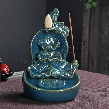 Kūrybinės Keramikos Moliūgas Moliuskui Krioklys Smilkalų Degiklis Lotus Klijuoti Laikiklį Censer Raudonos Molio Aromatas Censer Dūmų Namų Dekoro