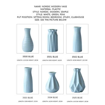 Kūrybos Lašas atsparaus Plastiko Imitacijos Keramikos Vaza Langą Vaza Gyvenimo Kambario, Miegamasis Netikrą puošyba Vaza 20