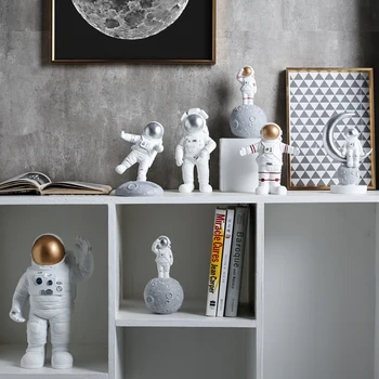 Kūrybos Puikus Šiuolaikinės Astronautas Miniatiūros Statulėlės Dervos Amatų Namų Sode mados stalo Dekoravimo straipsniai, vestuvių dekoras