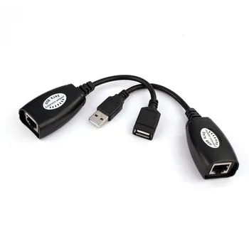 LANDFOX USB prailginimo Extender Adapteriu Iki 150ft Naudojant CAT5 RJ45 LAN Kabelio Tipas B Male USB - Jungtis su PC Geriausia Kaina