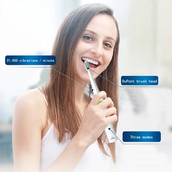 LANSUNG Elektros dantų šepetėlį Ultragarso Sonic USB Įkraunamas Dantų Šepetėliai Burnos priežiūra burnos valymas, Vaikų dantų Šepetėlis