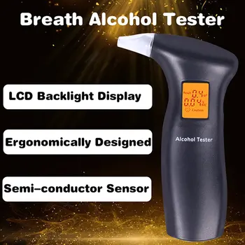 LCD Ekranas Alkoholio Testeris 712T Ethylotest Policijos Skaitmeninis Detektorius Profesinės ir 10/20 vnt. antgaliai