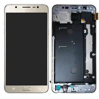 LCD Samsung Galaxy J7 2016 J710 J710FN J710F J710M J710Y/G/H Jutiklinis Ekranas skaitmeninis keitiklis komplektuojami su Rėmo Home Mygtuką