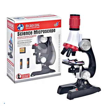 LED 100X-400X-1200X Mikroskopo Rinkinys Lab Namo Mokykla, Mokslas, Švietimo Žaislas Dovana Rafinuotas Biologinis Mikroskopas Vaikams Vaiką