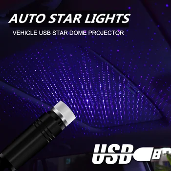 LED Automobilio Stogo Star Atmosfera Šviesos Projektoriaus Lempa USB Dekoratyvinės Lempos Volvo XC60 XC90 S60 V70 S80 S40 V40 V50 XC70 V60 C30